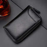 Genuine Leather Wallet Keychain Holder Pouch Purse Key Organizer Cover Bag Fashion Men Key Holder Car Key Case housekeeper