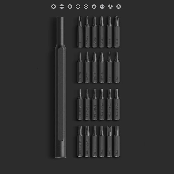 New Daily Use Kit 24 Pcs Precision Magnetic Bits Aluminum Box Diy Screw Driver Smart Home Set Kit Repair Tools Set