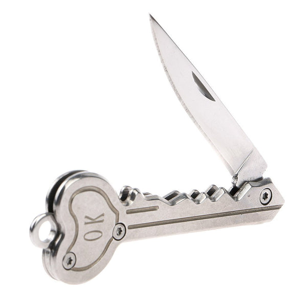 Mini Key Knife Letter Camp Outdoor Keyring Ring Keychain Fold Open Opener Pocket Package Survive gadget Multi Tool Blade Box kit