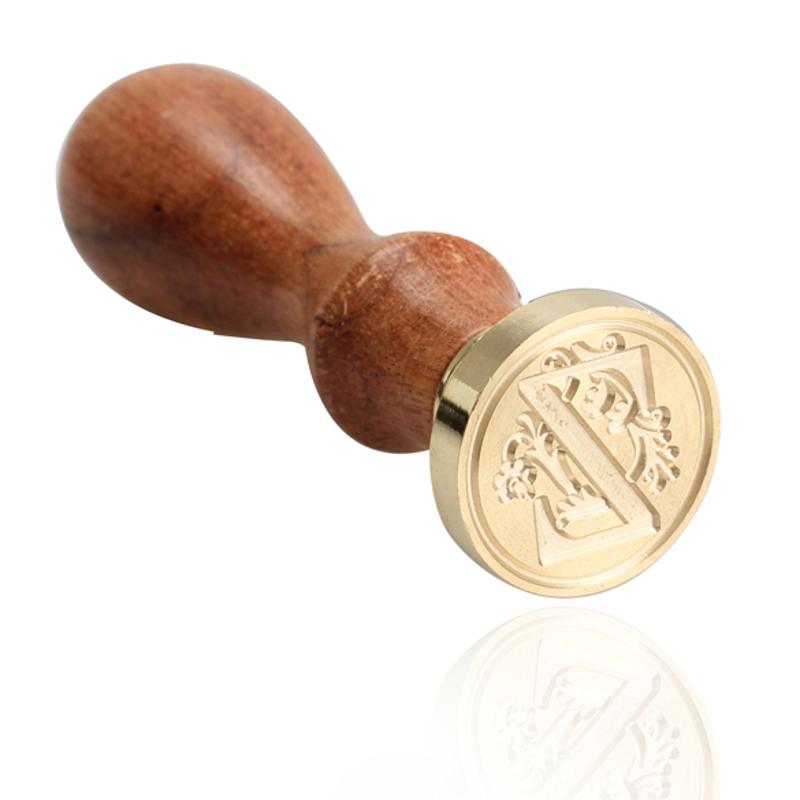 Retro Wood Stamp Classic 26 Letter A-Z Alphabet Initial Sealing Wax Seal Stamp Ancient Seal Post Decorative Antique Stamp Gifts