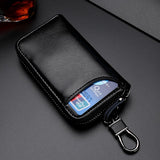 Genuine Leather Wallet Keychain Holder Pouch Purse Key Organizer Cover Bag Fashion Men Key Holder Car Key Case housekeeper