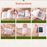 Detox Medical Foot Patches Herbal plasters weight lose Feet Slimming Cleansing Foot 20pcs=(10pcs Patches+10pcs Adhesives)
