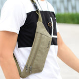 Vintage Men Casual Durable Fanny Waist Pack Male Waist Bags Belt Canvas New Hip Bum Military Bag Pouch Three Zipper Pocket