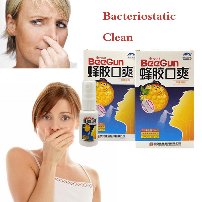 Natural Herbal Mouth Freshener Spray Bee Propolis Antibacterial Oral Spray Oral Ulcers Toothache Bad Breath Treatment