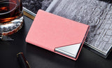 Business ID Credit Card Holder For Women Men Fashion Brand Metal Aluminum Card Wallet Case PU Leather Tarjetero Porte Carte