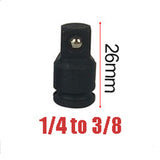 Pneumatic Socket Ratchet Converter Adapter Reducer 1/2 to 3/8 3/8 to 1/4 3/4 to 3/8 3/8 to 1/2 Car Bicycle Garage Repair Tools