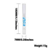 1pc 10cm Clear Glass Classical Pipes Tobacco Smoking Pipe Rolling Paper Herb Cigarette Steamroller Random Color Cigarette Pipe