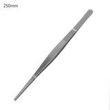 5 Sizes Toothed Tweezers Barbecue Stainless Steel Long Food Tongs Straight Home Medical Tweezer Garden Kitchen BBQ Tool