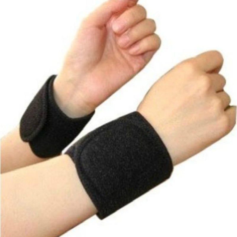 Self-heating Tourmaline Wrist Far Infrared Ray Magnetic Therapy Brace Support Belt Tourmaline Massager Wrist Products 2 pcs/lot Main image
