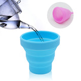Menstrual Sterilizing Cup Collapsible Silicone Cup flexible to clean Menstrual Cup Recyclable Camping Foldable Sterilizer Cup