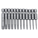 11pcs 12pcs Security Bit Set Tamper Proof Screwdriver Drill Bit Screw Driver Bits Torx Flat Head 1/4"  Hex Driver Bits