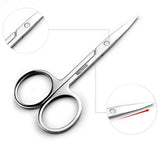 Professional Nail Scissor Manicure Tool For Nails Eyebrow Nose Eyelash Cuticle Scissors Curved Pedicure Scissors
