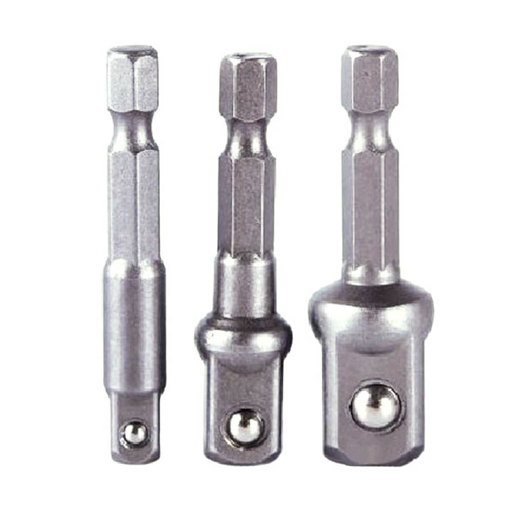 3 PCS Hex Shank Wrench Drive Power Drill Socket Drill Adapter Socket Extension Bit Adaptor Set 1/4 3/8 1/2 screwdriver tools