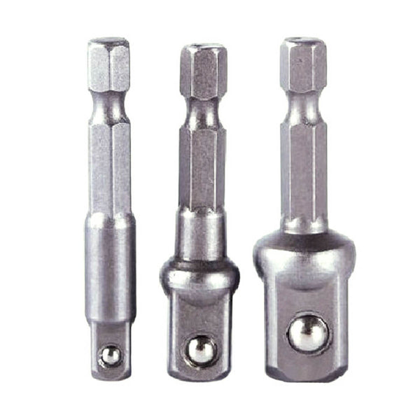 3 PCS Hex Shank Wrench Drive Power Drill Socket Drill Adapter Socket Extension Bit Adaptor Set 1/4 3/8 1/2 screwdriver tools