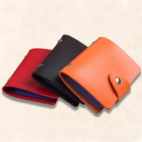 New 24 slots Fashion PU Leather Business Card Holder Organizer Hasp Men Women Bank Credit Card Holder Bag ID Card Wallet
