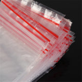 100 pcs/set 0.05 mm Thickness Jewelry  Postal Compressed Lock Reclosable Plastic Poly Clear Bags