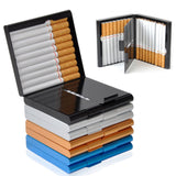 20 Sticks Fashion Double Layer Tobacco Smoking Pipe Creative Personality Cigaret Case Metal Cigarette Box Gifts Cigarette Holder