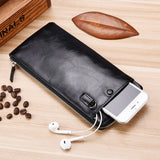 Men's Leather Wallet Classic Long Style Card Holder Male Purse Quality Zipper Large Capacity Brand Luxury Phone Wallet carteira