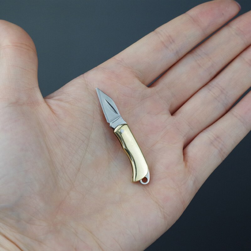 Beautiful Shell Necklace Folding Blade Knife Mini Pocket Wallet Keychain Knives Survival EDC Tool Cutter Peeler Christmas Gift Secondary image