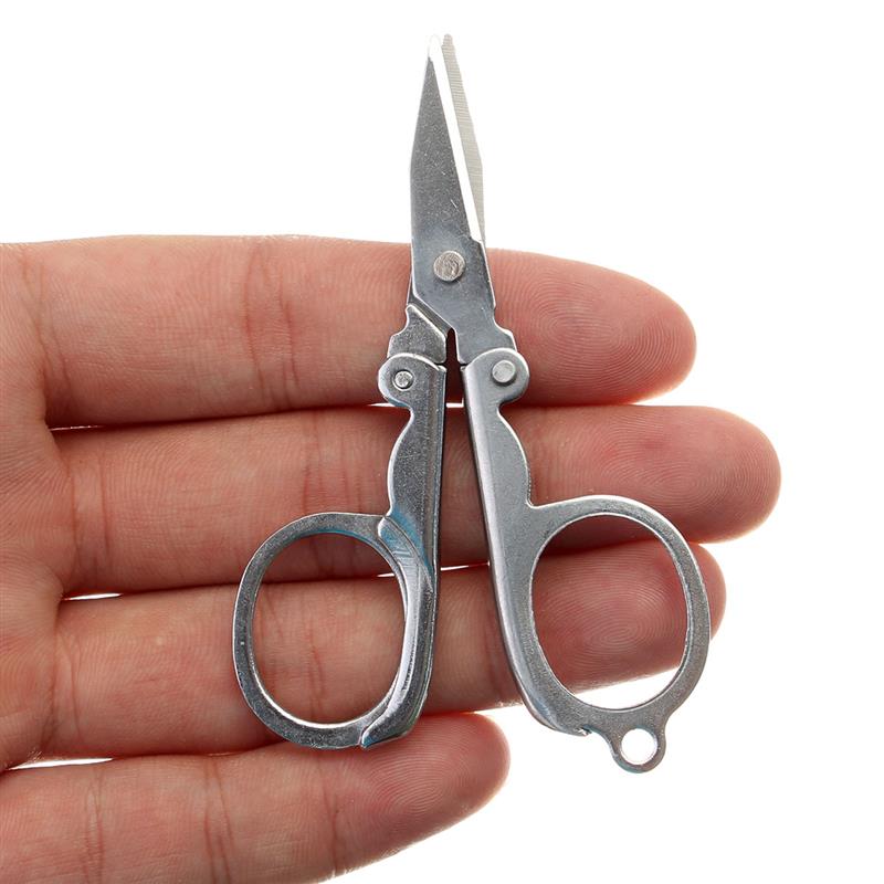 Mini small Edc stainless steel fold scissor tijera tesoura pocket tool utility gadget portable camp hike travel first aid kit Secondary image
