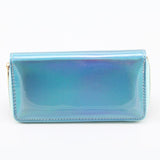 New Fashion Laser Zipper Long Wallet Women Leather Money Pouch Coin Phone Card Passport Holder Clutch Wallets Female Purses