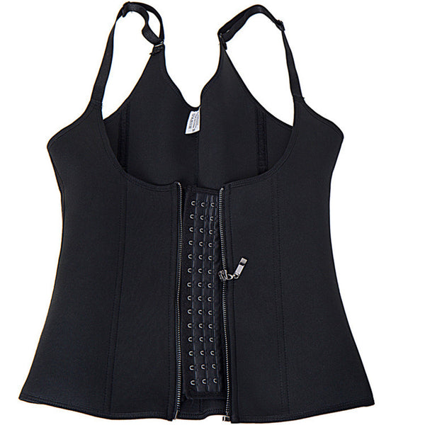 Shoulder Strap Waist Trainer Slimming Belt Vest Corset Women Zipper Hook Body Shaper Waist Cincher Slimming Weight Loss
