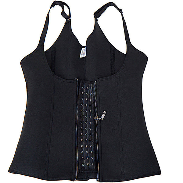 Shoulder Strap Waist Trainer Slimming Belt Vest Corset Women Zipper Hook Body Shaper Waist Cincher Slimming Weight Loss