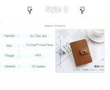 New PU Leather Function 24 Bits Card Case Business Card Holder Men Women Credit Passport Card Bag ID Passport Cover Card Wallet