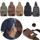 Men's Small Chest Sling Bags Travel Hiking Cross Body Messenger Shoulder Backpack Solid Men Canvas Bag Travel Bag Chestbags