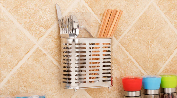 Multifunction Storage Box Rack Kitchen Organizer For Chopsticks Spoon Fork Stainless Steel Storage Rack Cutlery Holder Organizer