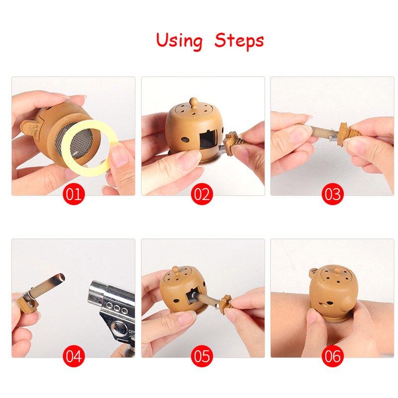 Moxibustion Box Chinese Moxa Sticks Burner Heating Acupuncture Point Chinese Therapy Women Gynaecopathia Mini Moxa Tube Secondary image