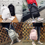 Fashion Canvas Women's Backpack School Bag Bags For Teenagers Girls Harajuku Laptop Backpack Bolsa Mochila Feminina Sac A Dos