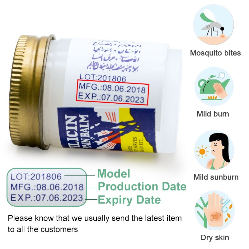 1 Pc Pain Balm for Headache Motion Itching Muscle Rub Aches Cooling Oil Refresh Cold Pain Relieving Cream P0041 Main image