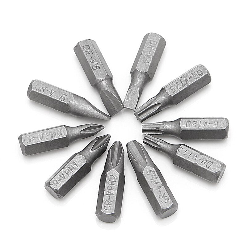 10 in 1 Socket Screwdriver L-shaped Angle Head Twin Wrench Driver Torx Flat Bit Screwdriver Set Parafusadeira 'lrz
