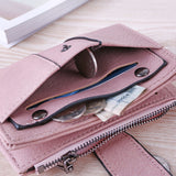 Women Wallet Leather Zip Coin Purse Clutch Handbag Small Mini Card Holder Short Purse Coin ID Credit Card PU cartera mujer