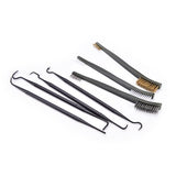 3pcs 17cm Steel / Nylon / Brass Brush + 4pcs Nylon Pick Set Suitable for Cleaning Paint / Rust / Dirt