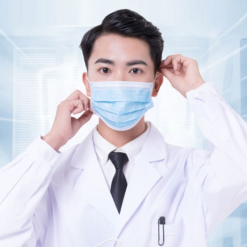 50pcs Anti-Dust Dustproof Disposable Earloop Face Mouth Masks Facial Protective Cover Masks