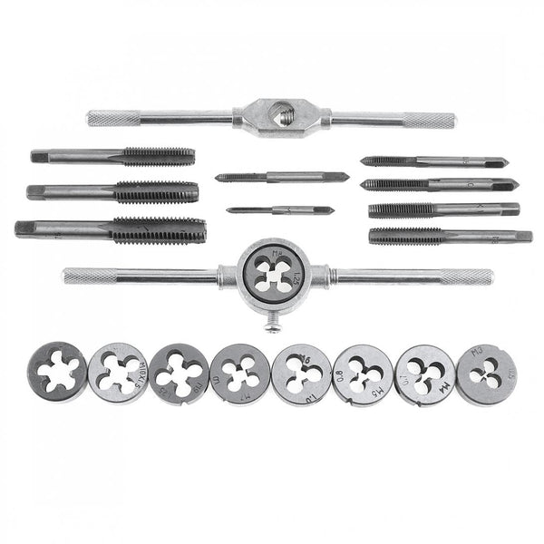 20pcs/lot Tap & Die Set with Small Tap Twisted Hand Tools and 1/16-1/2 Inch NC Screw Thread Plugs Taps Hand Screw Taps