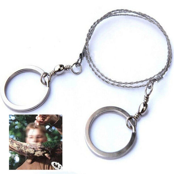 550mm(21.6'') Emergent Survival Wire Saw Camp Hike Outdoor Mountain climb Cut Hunt Fish hand Tool Fretsaw Bushcraft Kit