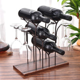 Nordic Style Vintage Wine Rack Retro Shelf Iron Wine Bottle Holder Champagne Bar Accessories Home Bars Stand For Wine Bottles