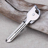6 in1 Stainless Steel EDC Multi tool Keychain Utiliity Camping Swiss Pocket Survival Knife Utili-Key Multi Function Keys Knife