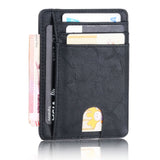Slim Rfid Blocking Leather Wallet Credit Id Card Holder Purse Money Clip Card Case Passport Cover Business Card Holder Tarjetero