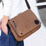 Canvas Leather Crossbody Bag Men Military Army Vintage Bags Shoulder Bag Casual Travel school Bags For Teenagers sac a dos bolsa