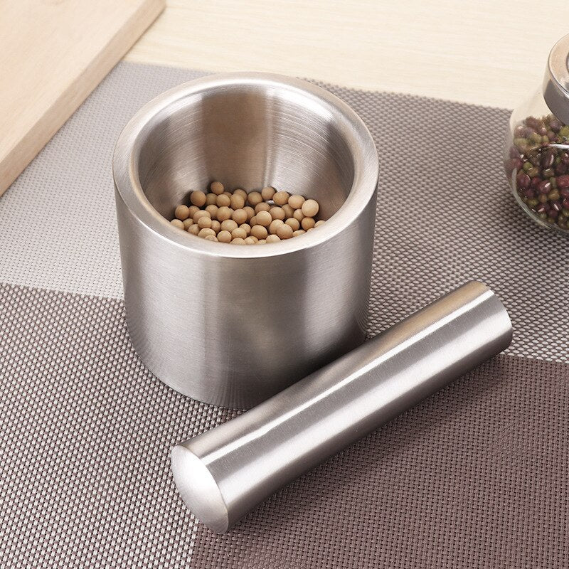 Large Size Stainless Steel Garlic Mills Pepper Masher Grinder Mortar Garlic Press 10X9cm