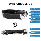 Car Key Pouch Bag Case Wallet Holder Chain Key Wallet Ring Collector Housekeeper EDC Pocket Key Organizer Smart Leather Keychain