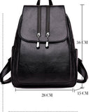 Women's Leather Backpack Travel Backpack School Bags For Teenage Girls Mochila Feminina Multifunctional Bag Mochilas Mujer