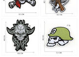 16 Pcs Mixed Iron On and Sew-On Patches For Clothing Embroidery Patch Skull Fabric Badge Stickers For Clothes Jeans Decoration