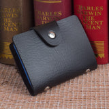 New 24 slots Fashion PU Leather Business Card Holder Organizer Hasp Men Women Bank Credit Card Holder Bag ID Card Wallet