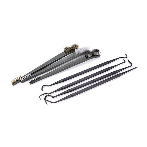 3pcs 17cm Steel / Nylon / Brass Brush + 4pcs Nylon Pick Set Suitable for Cleaning Paint / Rust / Dirt