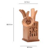 6 Pcs/set Handmade Kung Fu Tea Sets Vintage Puer Knife Spoon Tea Tools Set Tea Ceremony Utensils Chinese Bamboo Clip Strainer